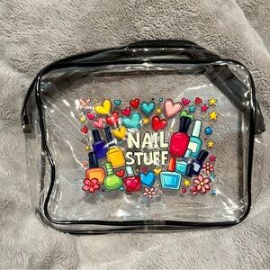 Never used “nail stuff” clear storage bag to store your nail supplies in! 💅